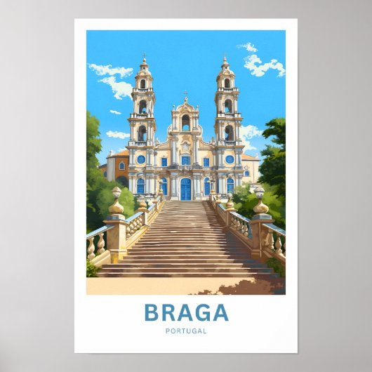 Braga Portugal Travel Print Poster (Vorne)