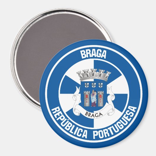 Braga Round Emblem Magnet (Vorderseite/Rückseite)