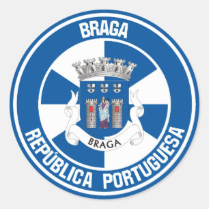 Braga Round Emblem Runder Aufkleber
