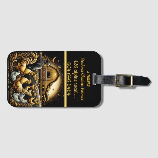 Brahma-Bauer in Dusk Gepäckanhänger (Vorderseite (Horizontal))