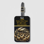 Brahma Bauer mit Schloss bei Dämmerung Gepäckanhänger (Vorderseite Vertikal)