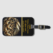 Brahma Bauer mit Schloss bei Dämmerung Gepäckanhänger (Vorderseite (Horizontal))