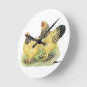 Brahma Buff Pair Runde Wanduhr (Winkel)