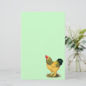 Brahma: Buff Rooster Briefpapier (Stehend Vorderseite)