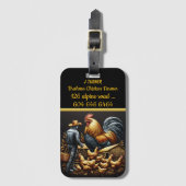 Brahma Chicken Bauer, der an seine lebendige Uhr t Gepäckanhänger (Vorderseite Vertikal)