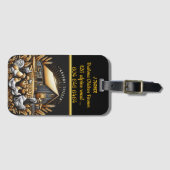 Brahma Chicken Bauer in Bright Barnyard Gepäckanhänger (Vorderseite (Horizontal))