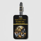 Brahma Chicken Bauer in der Abenddämmerung Gepäckanhänger (Vorderseite Vertikal)