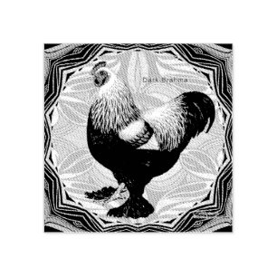 Brahma:  Extravagant Dark Rooster Gummistempel