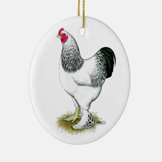 Brahma: Heller Hahn Keramik Ornament (Rechts)