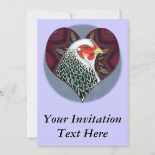 Brahma Hen Heart Einladung