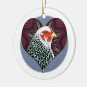 Brahma Hen Heart Keramikornament (Links)