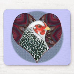 Brahma Hen Heart Mousepad