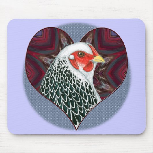 Brahma Hen Heart Mousepad (Vorne)