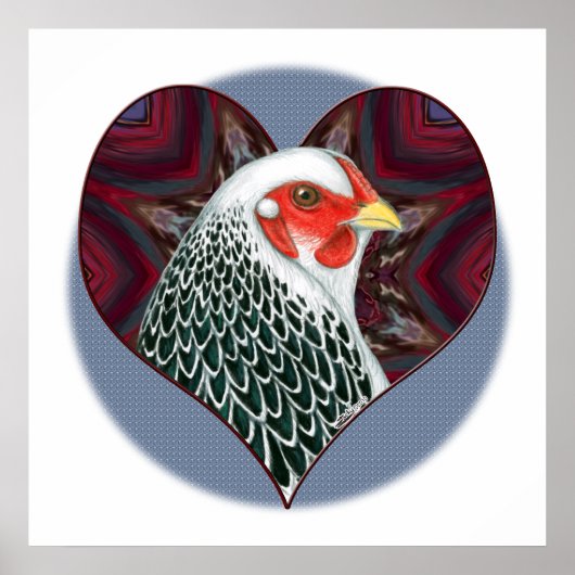 Brahma Hen Heart Poster (Vorne)