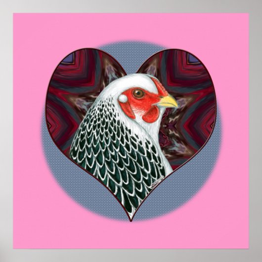Brahma Hen Heart Poster (Vorne)