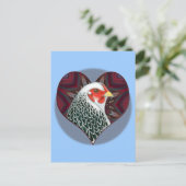 Brahma Hen Heart Postkarte (Stehend Vorderseite)