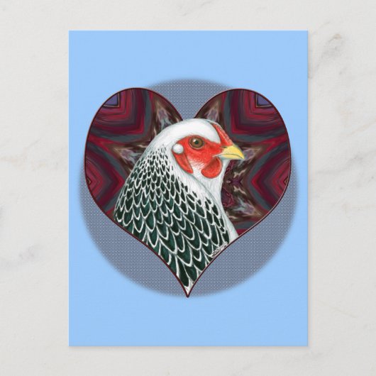 Brahma Hen Heart Postkarte (Vorderseite)