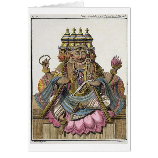 Brahma, hindischer Gott der Schaffung, 'von der (Vorne)