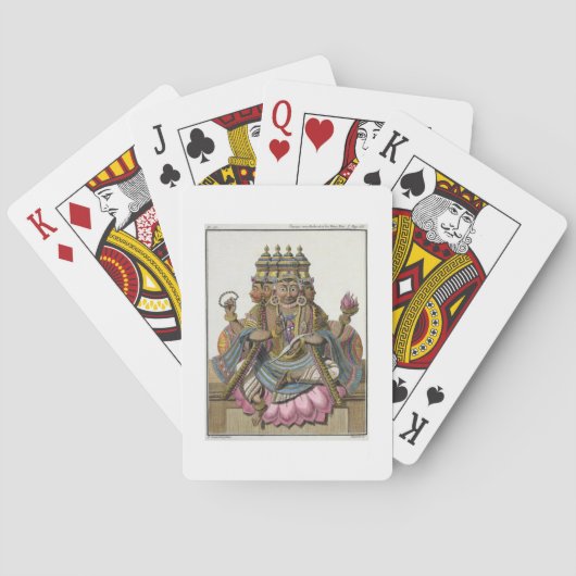 Brahma, hindischer Gott der Schaffung, 'von der Spielkarten (Rückseite)