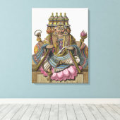 Brahma, hinduistischer Gott der Schöpfung, von 'Vo Leinwanddruck (Insitu (Holzboden))