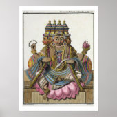 Brahma, hinduistischer Gott der Schöpfung, von 'Vo Poster (Vorne)