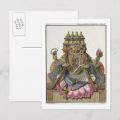 Brahma, hinduistischer Gott der Schöpfung, von 'Vo Postkarte (Vorne/Hinten)
