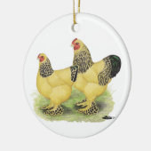 Brahma lederfarbene Paare Keramik Ornament (Links)