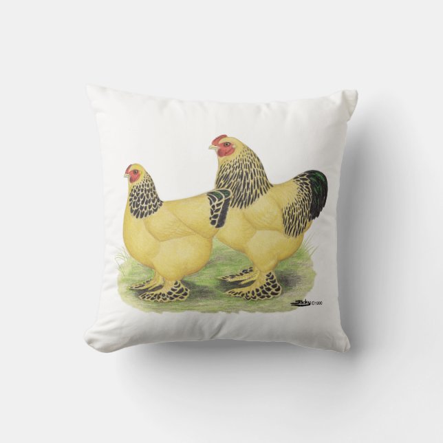 Brahma lederfarbene Paare Kissen (Vorderseite)