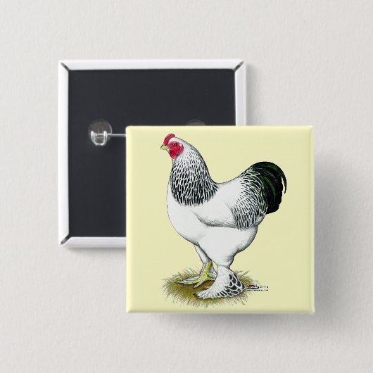 Brahma: Light Rooster Button (Vorne & Hinten)