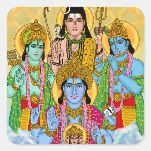 Brahma Vishnu Shiva Ram Krishna Aufkleber