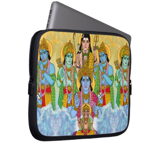 Brahma Vishnu Shiva Ram Krishna Laptop Cover (Vorne Rechts)