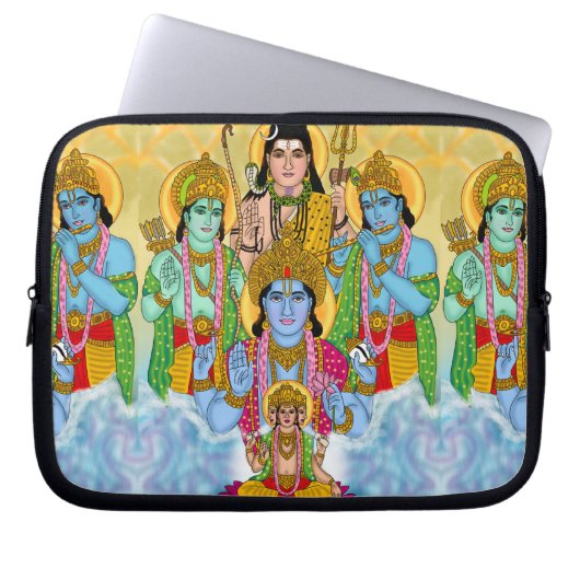 Brahma Vishnu Shiva Ram Krishna Laptop Cover (Vorderseite)