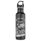 Brahman Bull Cattle Mini Zebu Kuh Premium Edelstahlflasche (Vorderseite)