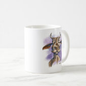 Brahman Cow Cartoon Kaffeetasse (VorderseiteRechts)