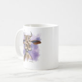 Brahman Cow Cartoon Kaffeetasse (Vorderseite Links)
