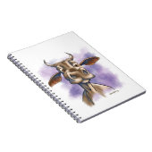 Brahman Cow Cartoon Notizblock (Rechte Seite)