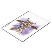 Brahman Cow Cartoon Notizblock (Linke Seite)