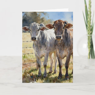 Brahman-Färsen in Aquarell Karte