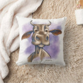 Brahman-Kuh-Cartoon Kissen (Decke)