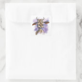 Brahman-Kuh-Cartoon Quadratischer Aufkleber (Tasche)