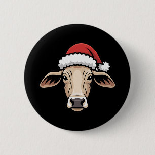 Brahman-Kuh-Weihnachten-Rindvieh-hässliches-Weihna Button