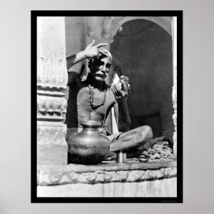 Brahman Priest in India 1921 Poster