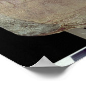 Brahman-Stele, die das Trimurti darstellt Poster (Ecke)