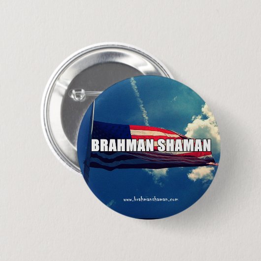 BRAHMANSHAMAN - FLAGGEN-KNOPF BUTTON (Vorne & Hinten)