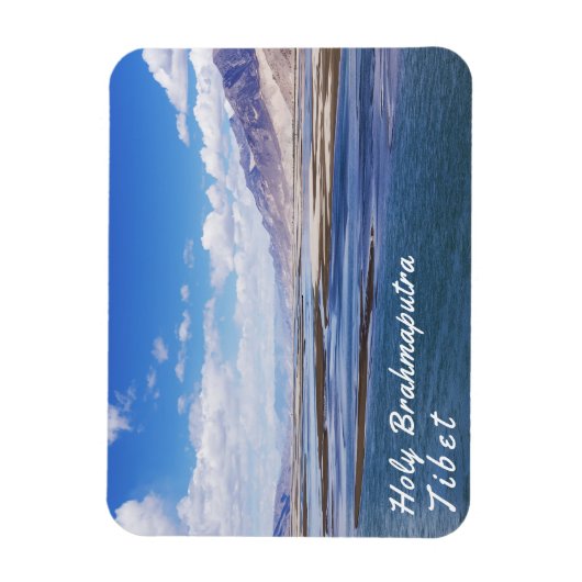 Brahmaputra Fluss- und Berglandschaft - Tibet Magnet (Vertikal)