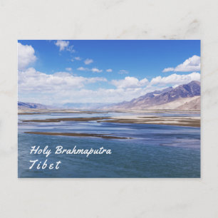 Brahmaputra Fluss- und Berglandschaft - Tibet Postkarte