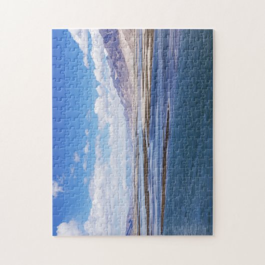 Brahmaputra Fluss- und Berglandschaft - Tibet Puzzle (Vertikal)