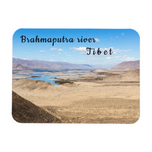 Brahmaputra Fluss und Wüstenlandschaft - Tibet Magnet
