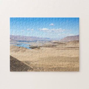 Brahmaputra Fluss und Wüstenlandschaft - Tibet Puzzle