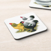 Brahmas drei Hähne Getränkeuntersetzer (Linke Seite)